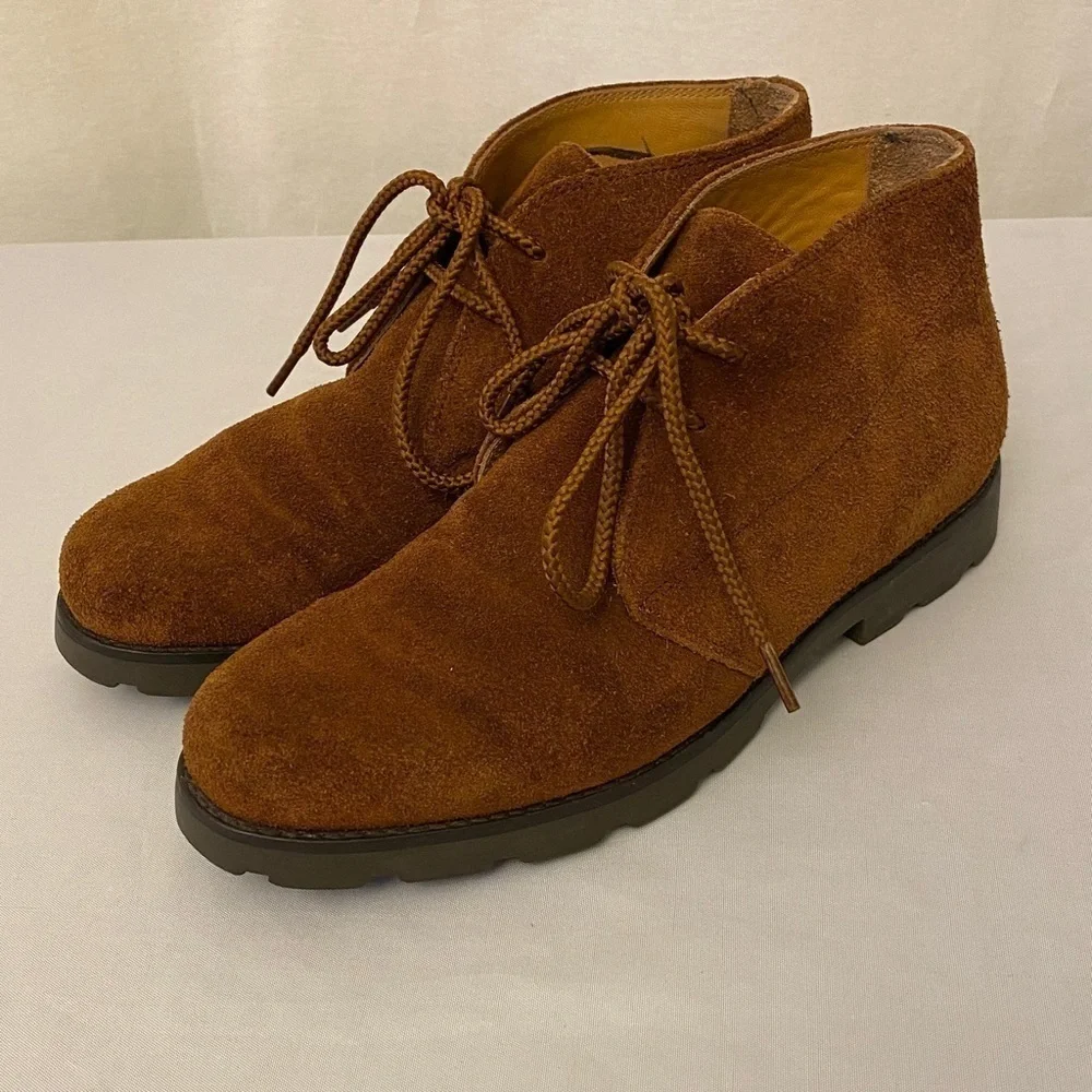 Ralph Lauren Suede Leather Chukka Boots Women’s Size 7.5 Rust Brown